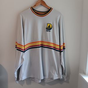 Disneyland Spirit Jersey Size XXL White Striped Disney 1971 Logo Retro Flaws